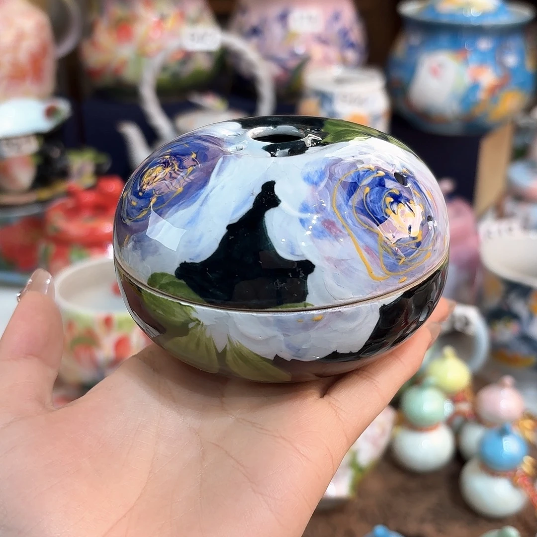 景德镇手绘高温釉下彩陶瓷茶具