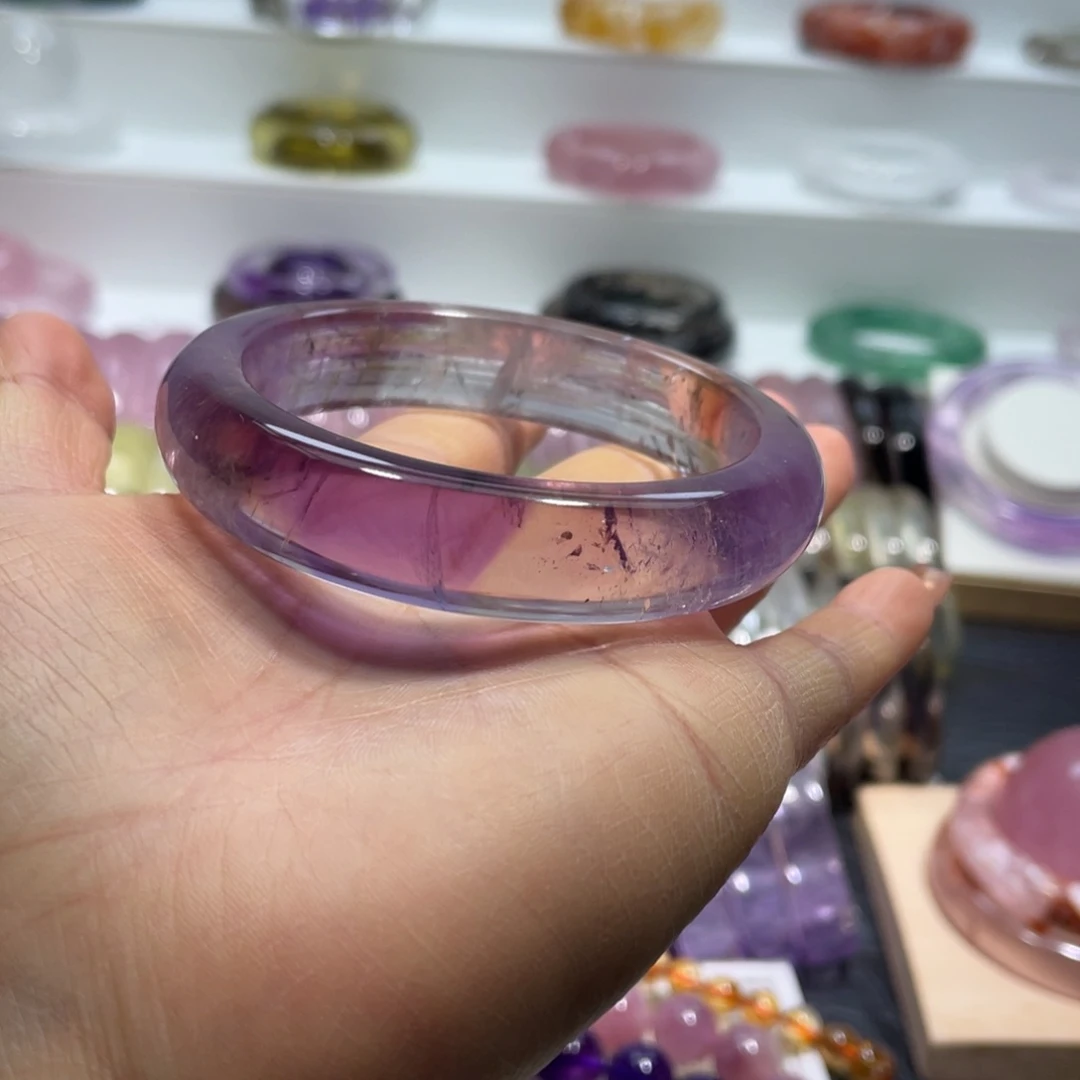 水晶手镯57圈口10号未镶嵌