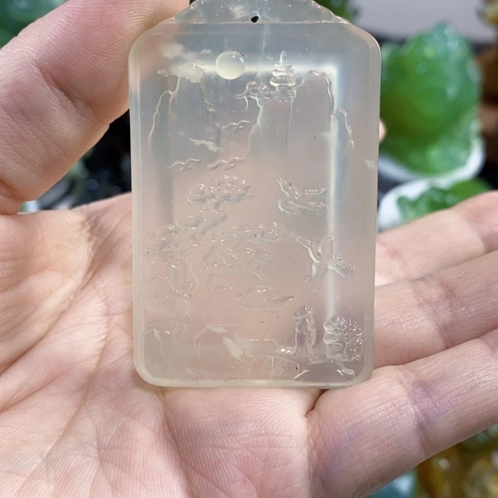 未镶嵌岫玉挂件吊坠