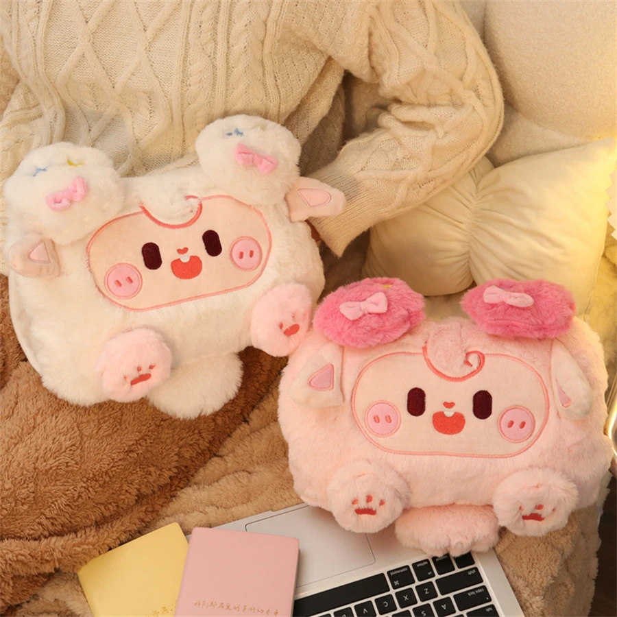 可爱羊咩咩热水袋充电式毛绒暖手宝防爆电暖宝送女朋友礼物暖水袋