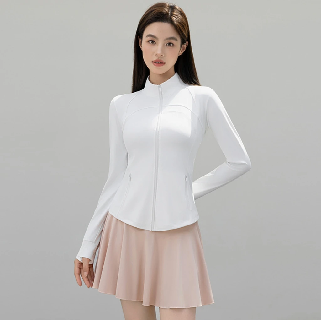 立领防晒衣女新款夏季防晒服修身透气瑜伽外套户外凉感防晒皮肤