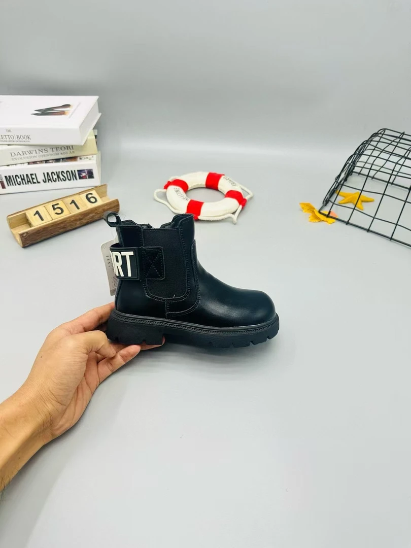 诗涵家 男女童加绒马丁靴221516