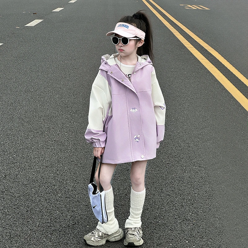 女童冲锋衣2025新款小女孩春秋洋气时髦夹克儿童秋装休闲炸街外套