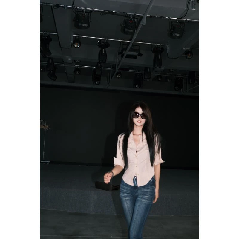 尹千金J【古早高智感】腔调lady姐系定制中袖系带收腰衬衣C257194