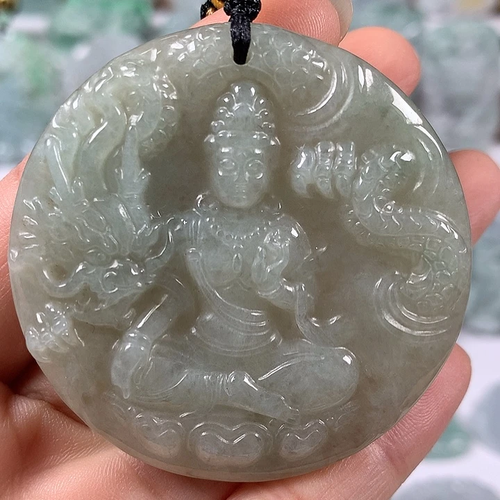 翡翠未镶嵌颈饰玉龙观音福利