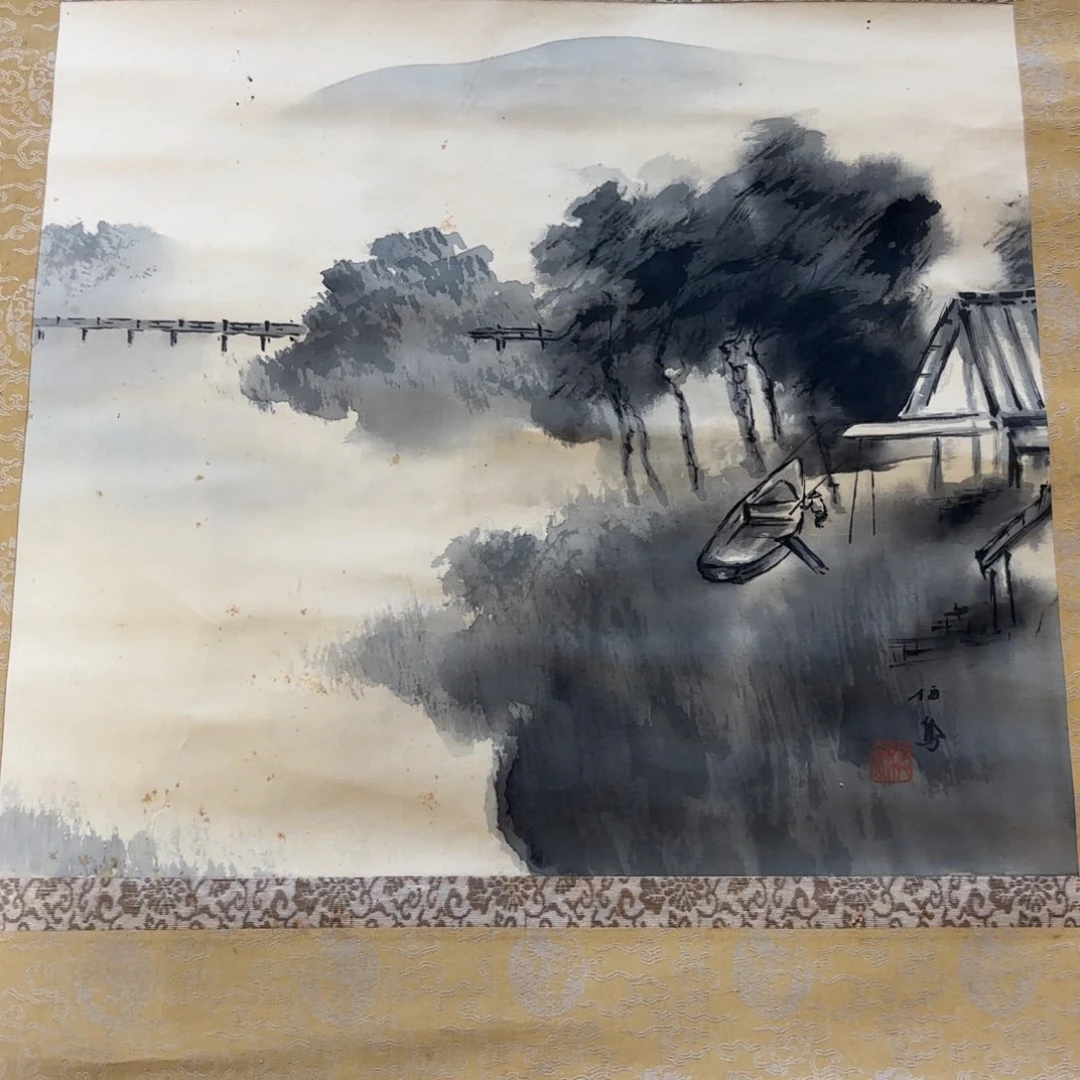 书法李*志卷轴绢本绫裱859