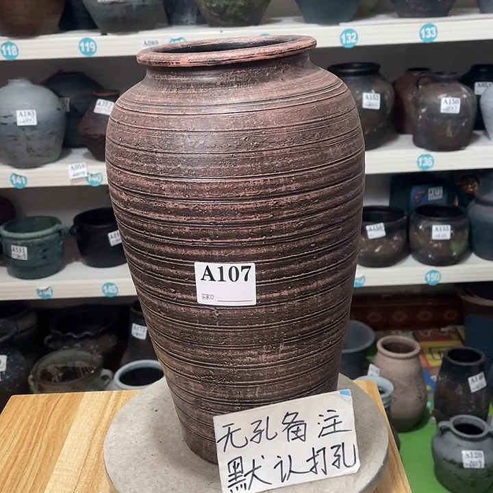 红陶手工制作工艺花盆