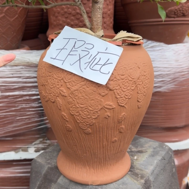 花盆紫砂口18高30宜兴紫砂底部瑕疵