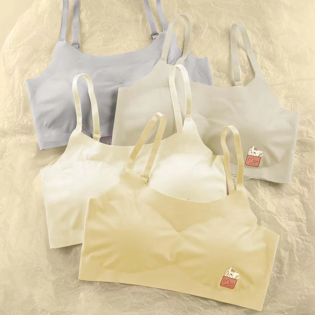 发育期内衣女学生高中生初中生裹胸8-19岁女童吊带小背心夏薄