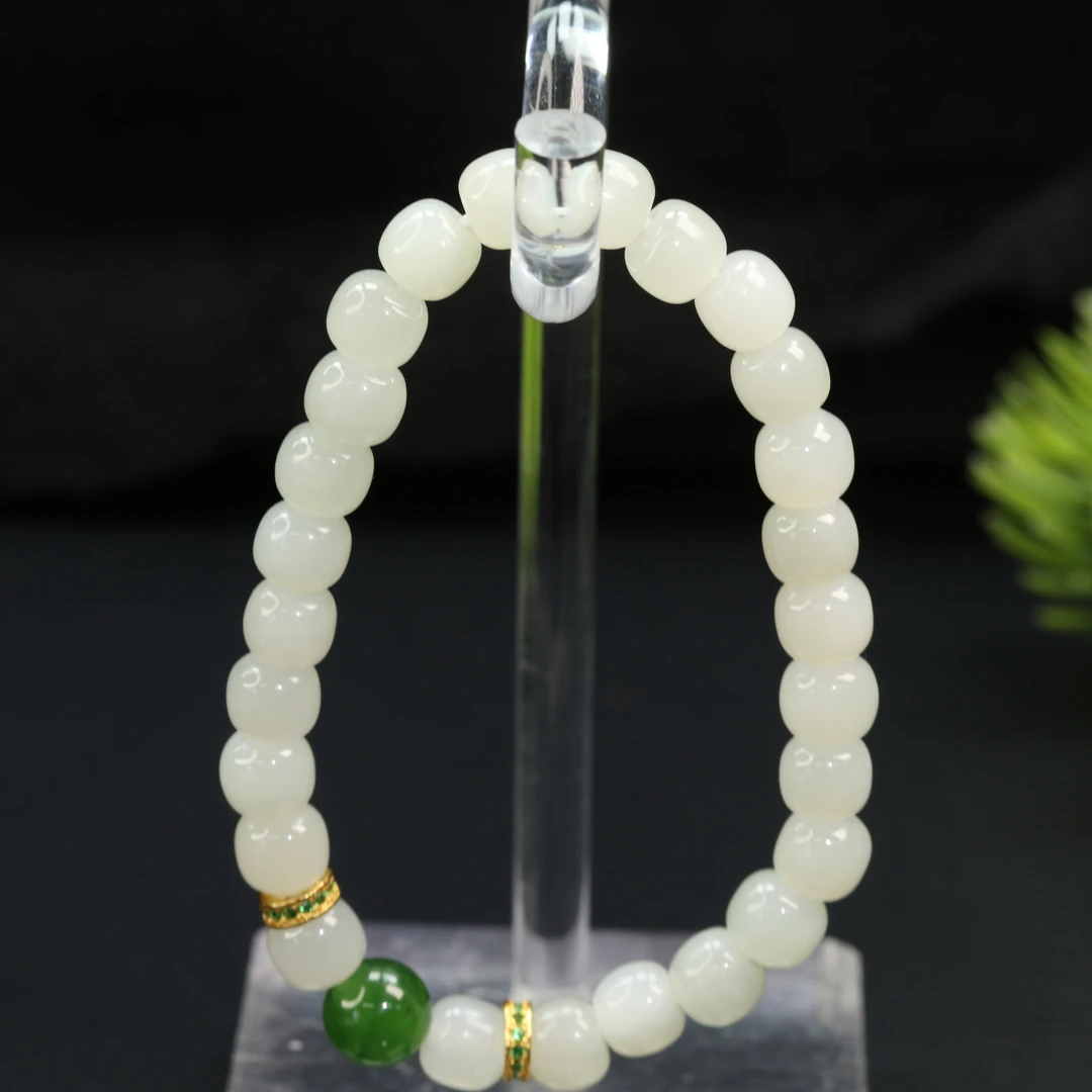 31和田玉白玉手串/200258上海嘉禾拍卖