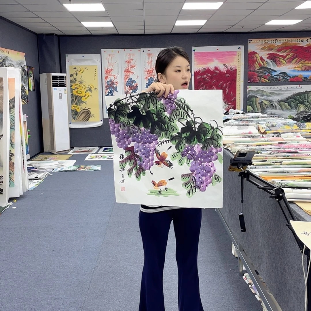 国画作品小姐姐放漏…