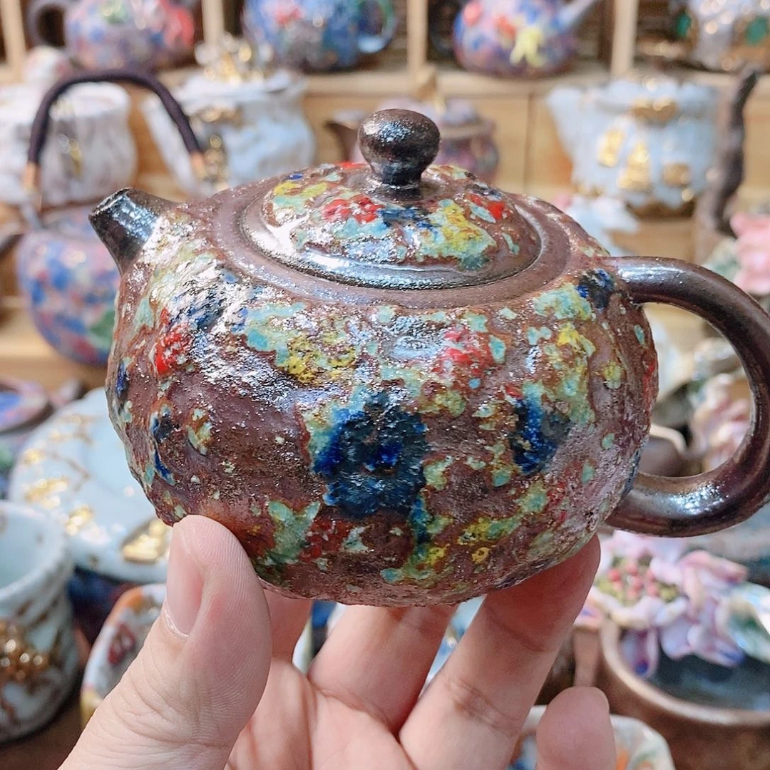 粗陶志野柴烧茶器