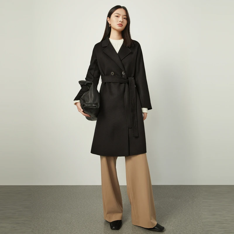 【籽言专属】FINITY 通勤翻领毛呢设计师气质时尚外套 F21W2C23D3