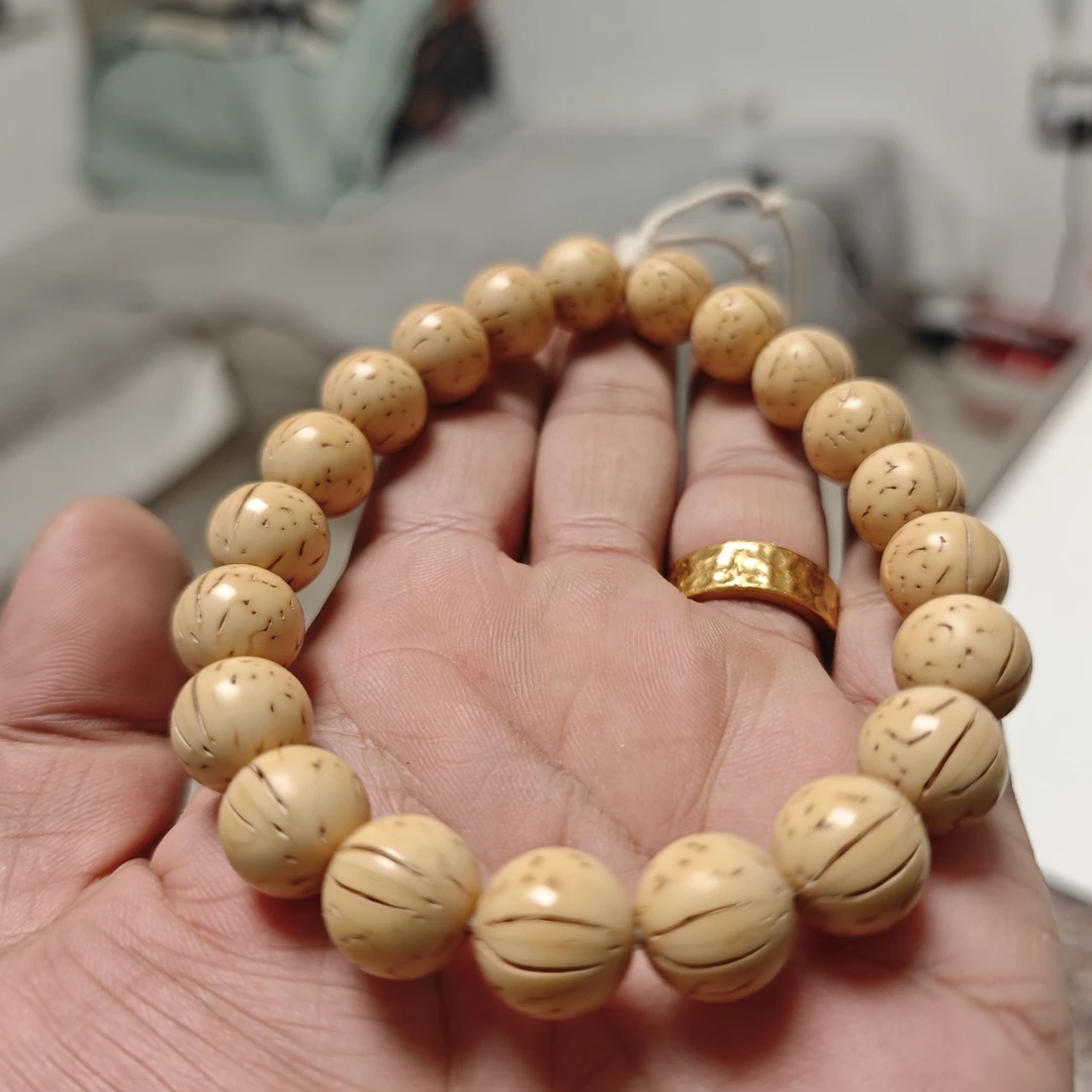 盘锦奶油核精工手工正圆光珠