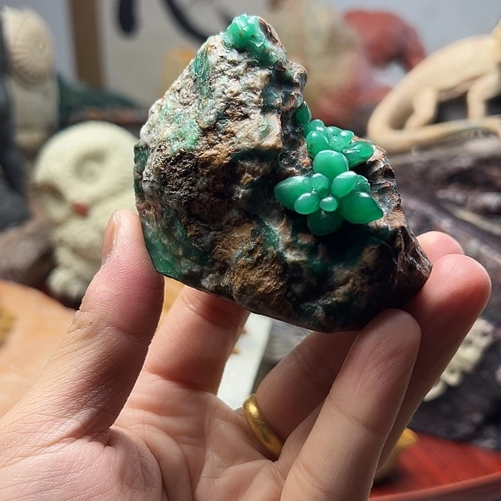 四川石雅安绿摆件