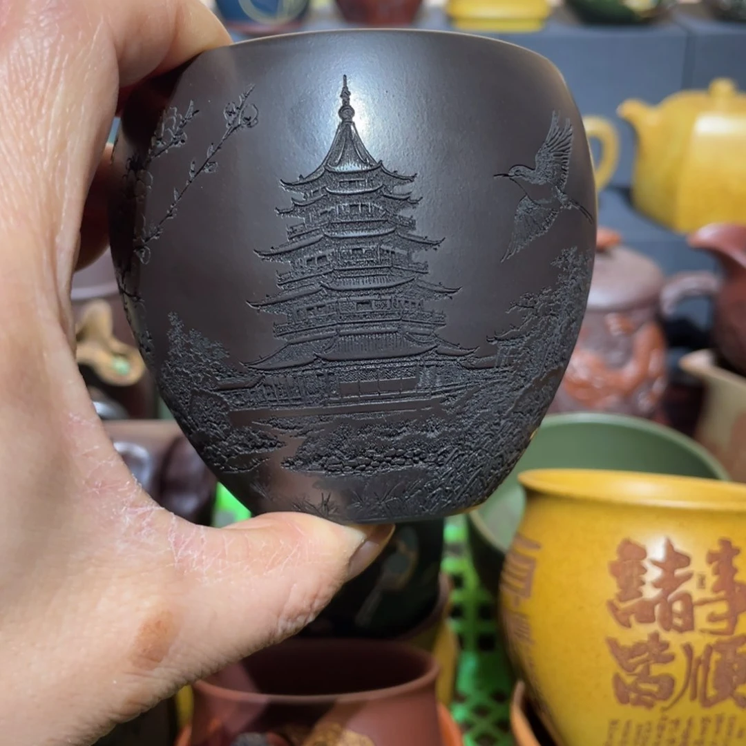原矿紫砂手工主人杯