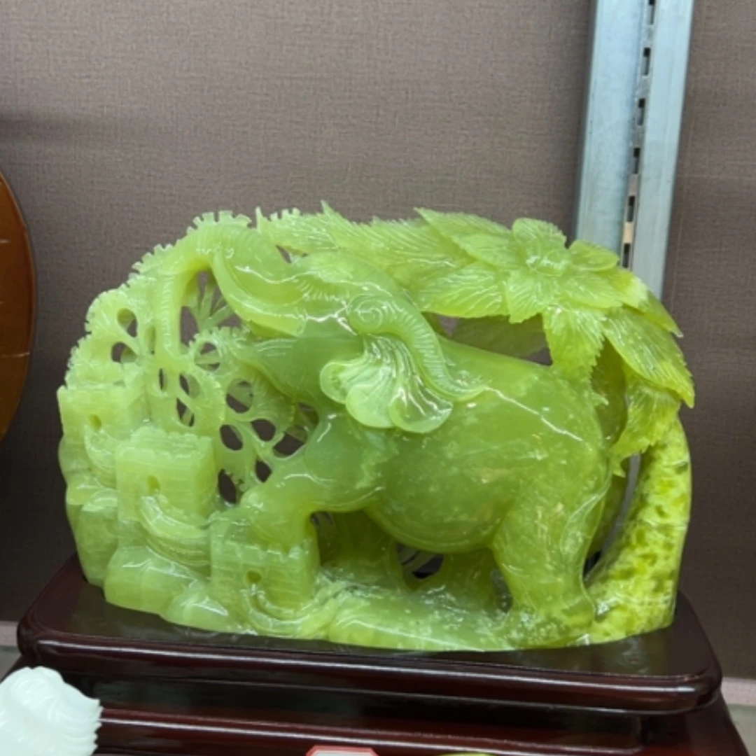 【闪购商品】未镶嵌蛇纹石玉珠宝奇石走向成功