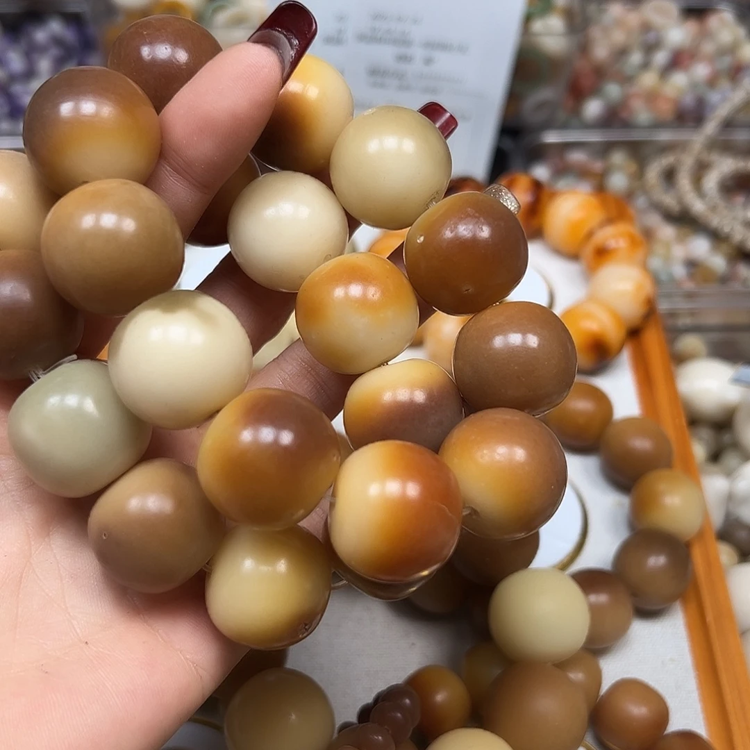 手串菩提根/象牙果瑕疵22➕干磨平果2条有坏