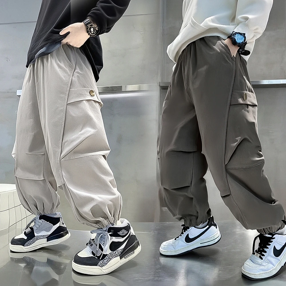 韩版弯刀裤秋款儿童秋季天气裤子长裤女孩男童休闲裤休闲裤春秋