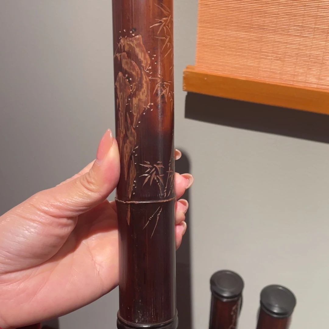 紫砂纯手工制作心**如老煤竹香筒