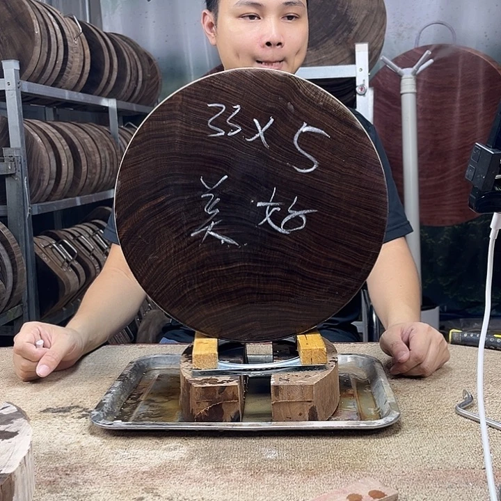 木正宗蚬木菜板圆形