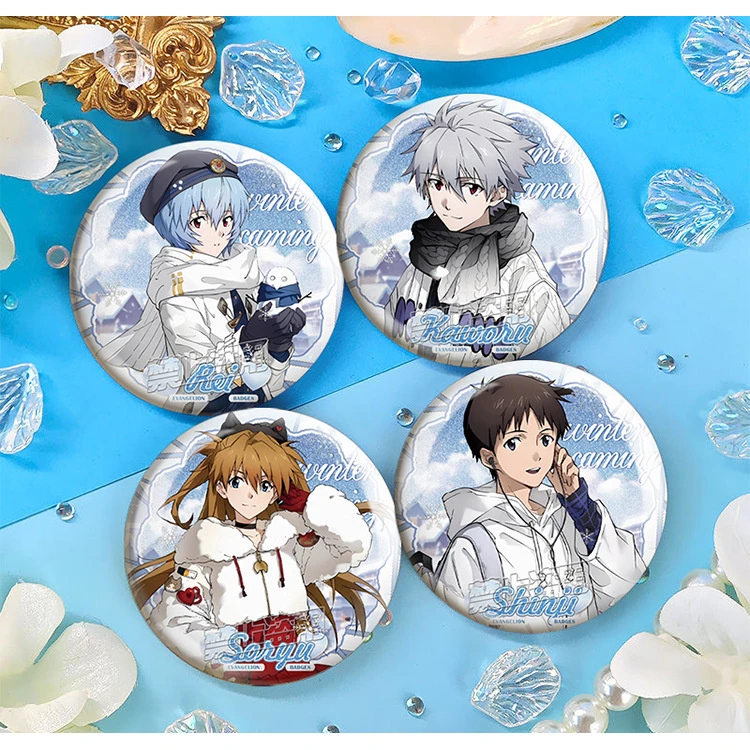 新世纪福音战士EVA动漫周边谷子绫波丽明日香渚薰碇真嗣双闪吧唧