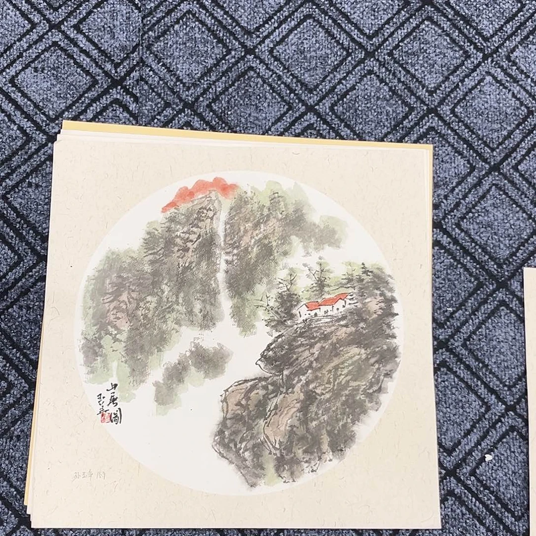 国画孙玉华老师三尺斗方山水奇