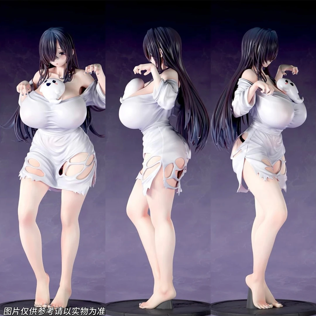 鬼怪图鉴 幽灵 幽子小姐手办黑长直白衣美少女模型二次元桌面摆件