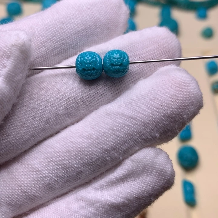 绿松石龙鼓珠7.7未镶嵌