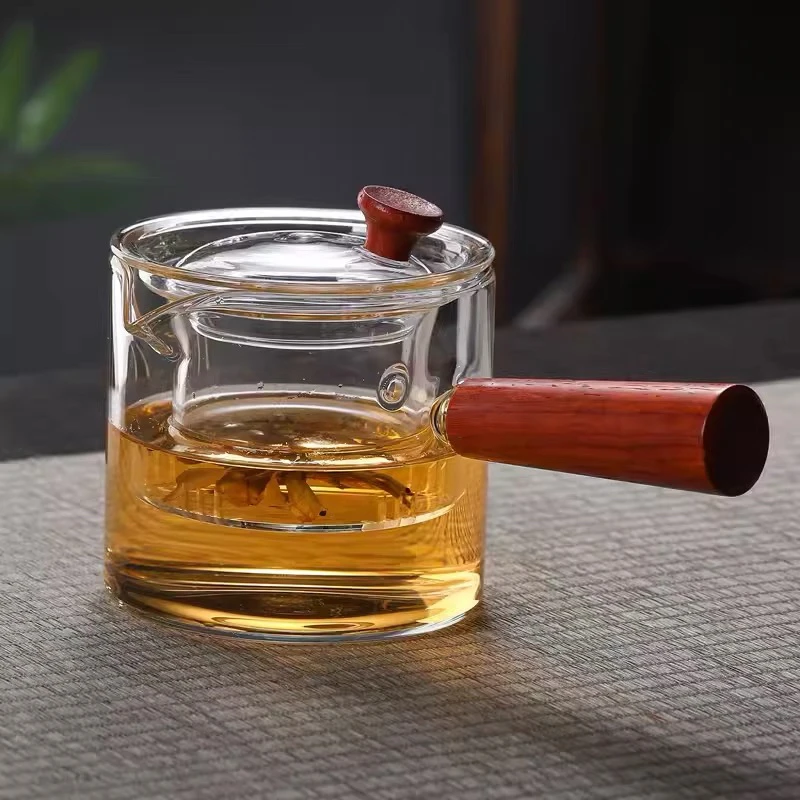 高硼硅玻璃透明色侧把茶壶泡茶壶直觉壶