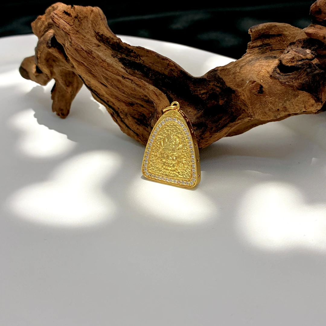 吊坠925银  三角黄财神吊坠 2315（不带链）多样式发一件