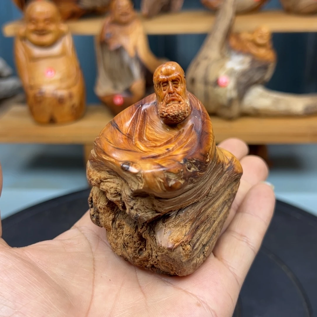 木周崖柏木摆件手把件