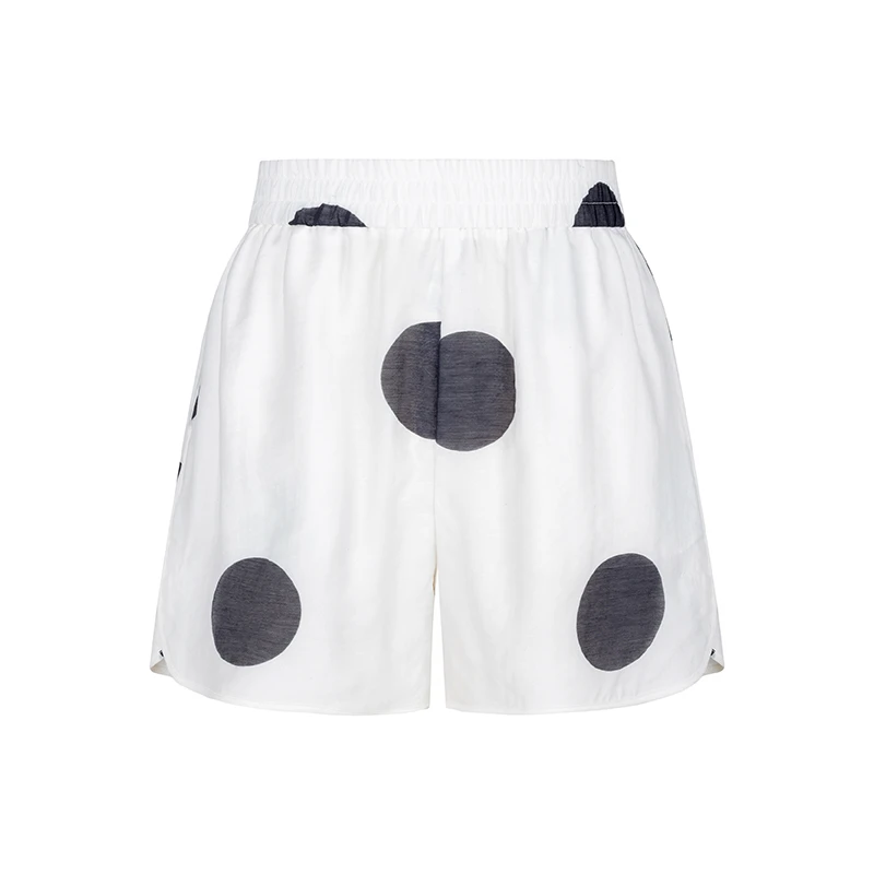 【品牌】商场同款夏季新品波点印花松紧高腰短裤N204A42373B