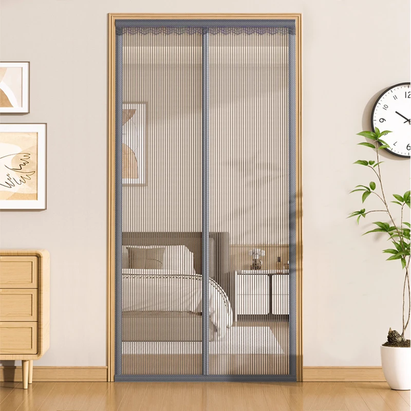 金刚纱防蚊门帘夏季家用磁性自粘磁吸条纱门免打孔隔断帘2025新款