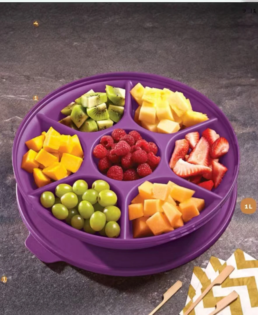 （海）紫色分格糖果盒 保鲜盒