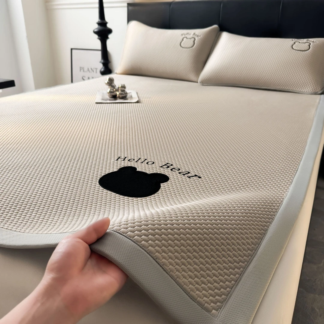 凉感冰豆豆冰丝凉席2024夏天新款家用空调软席垫子宿舍床单可机洗