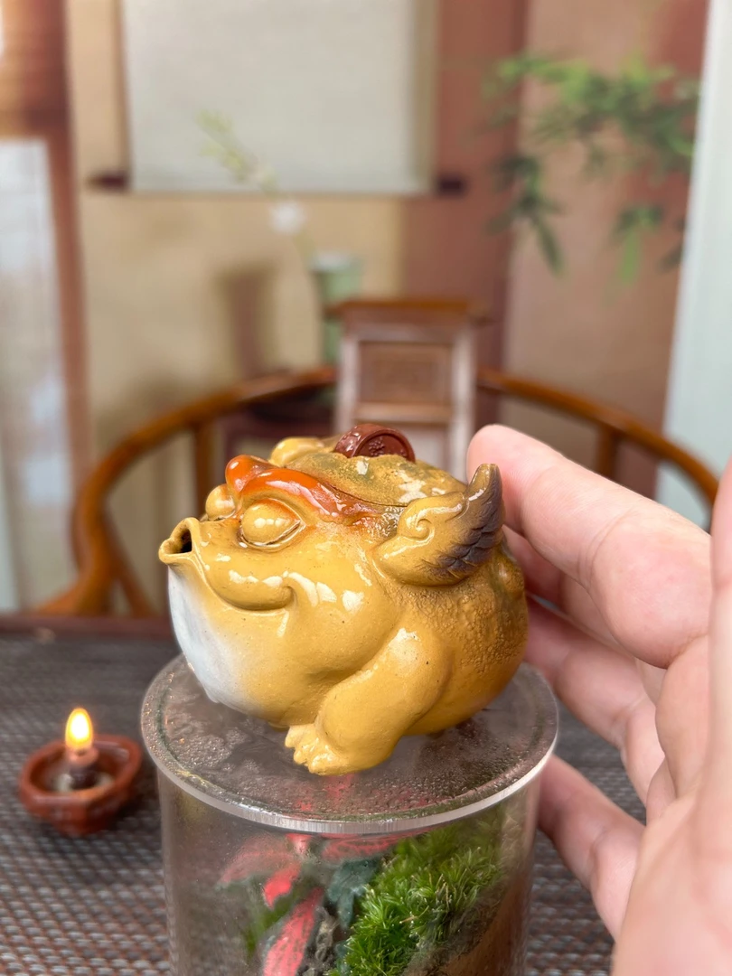 财从天降 小可爱金蟾手抓壶   徐海龙老师原创 行者堂出品 120CC