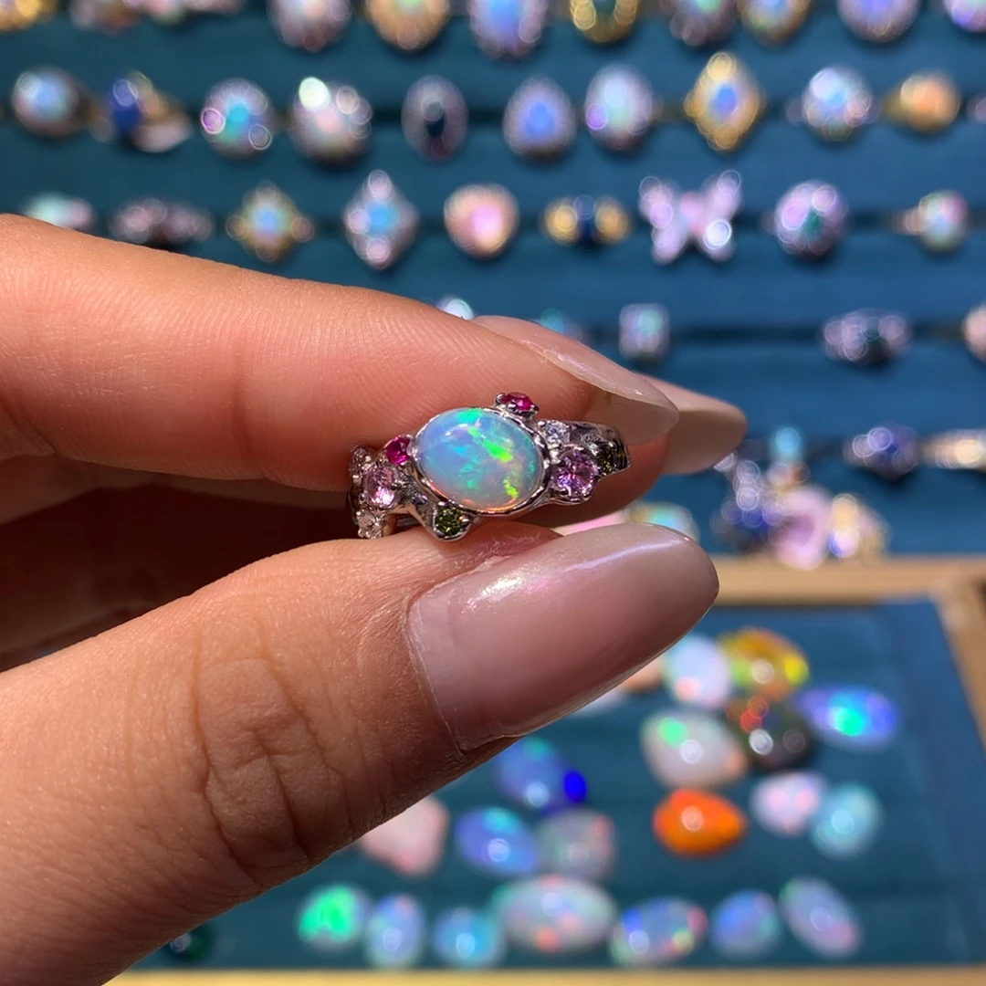 欧泊银S925镶嵌戒指款