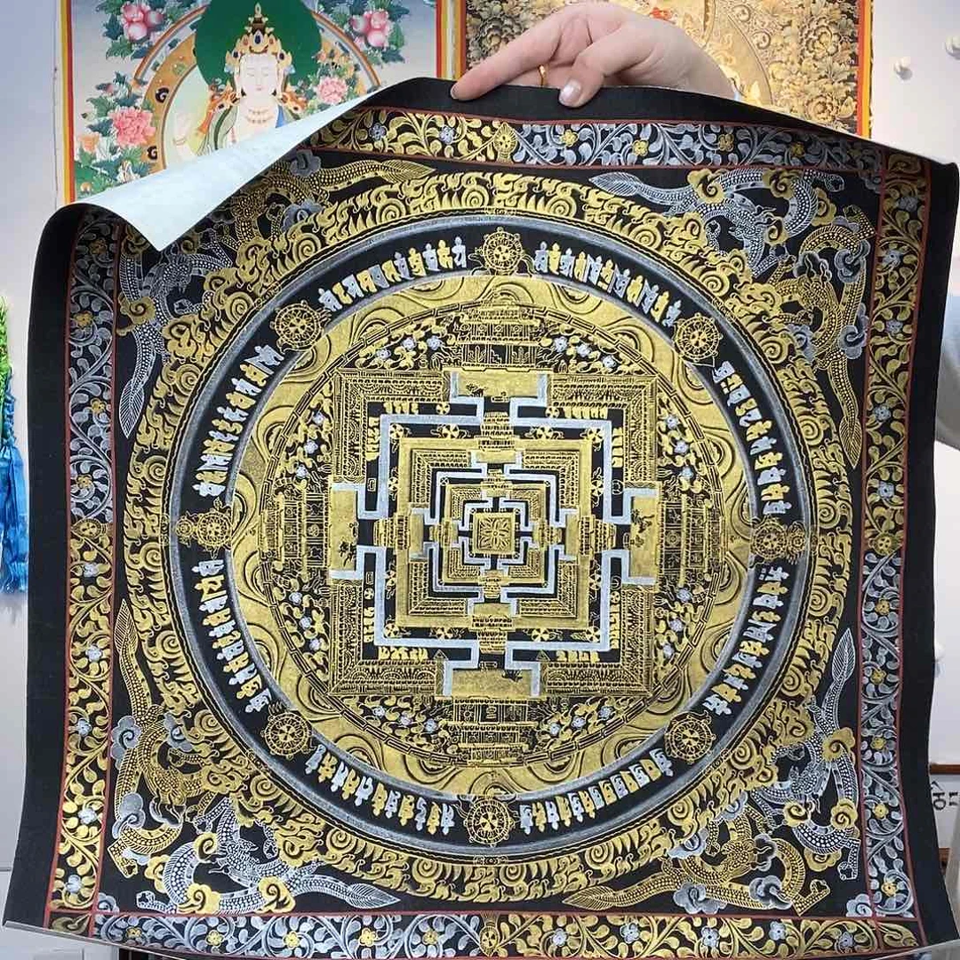 卷轴画纯手绘唐卡坦诚50厘米左右