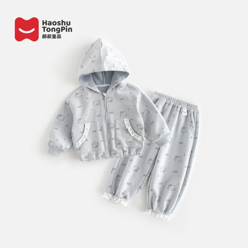 现货【针织套装】郝叔童品秋季新款2025女童韩版网红套装潮HR53101