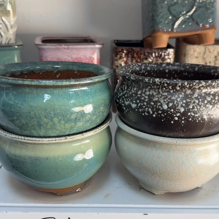 紫砂花盆口15高10，111112