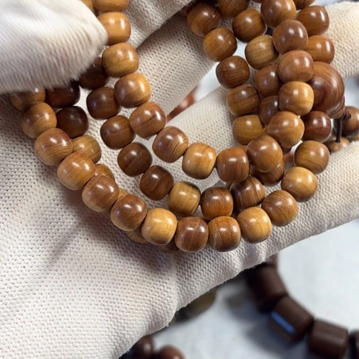 木***✘檀香木78多圈108颗老山檀水埋阴沉奶香