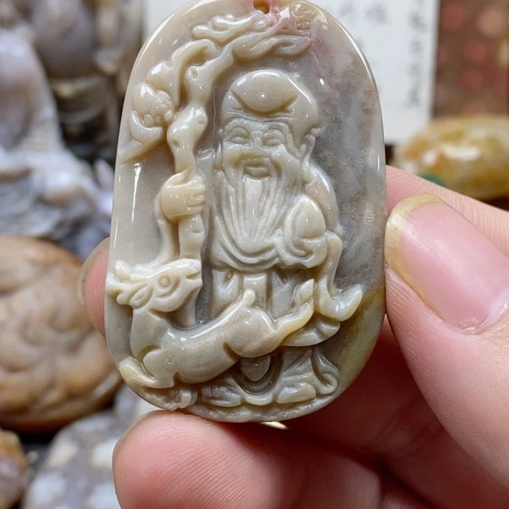 硅化珊瑚（珊瑚玉）颈饰未镶嵌阁*