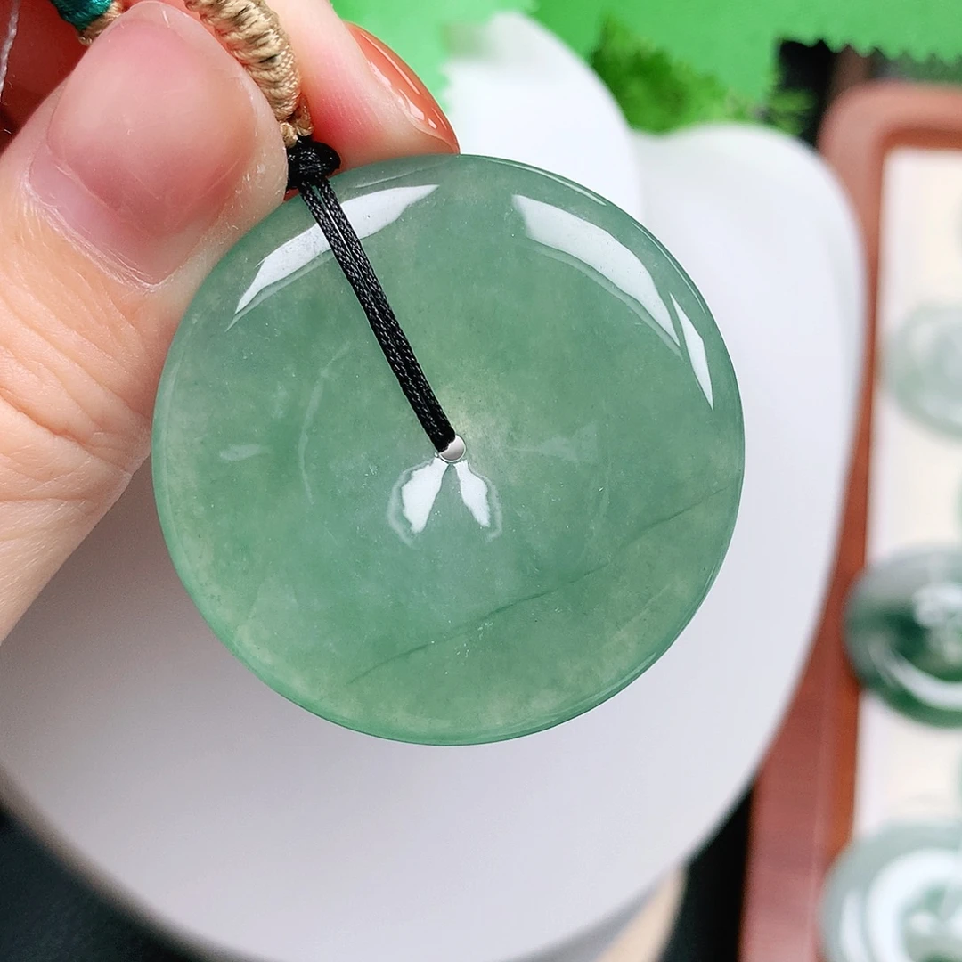翡翠未镶嵌颈饰平安38.8-6.3