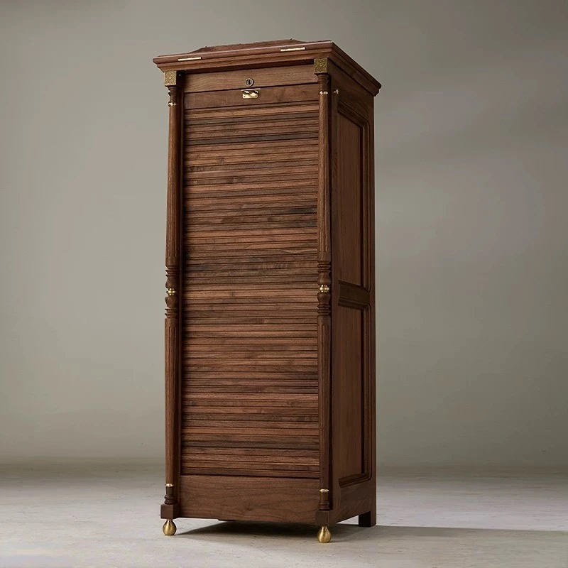 推拉美式大容量客厅中式复古简约置物柜边柜收纳柜家用牙科柜柜子