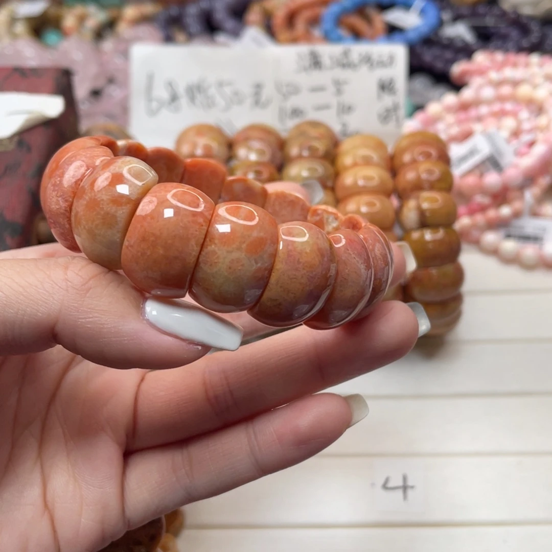 未镶嵌手链硅化玉芸*090