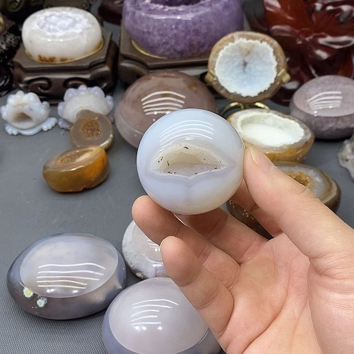 未镶嵌摆件紫晶开口笑