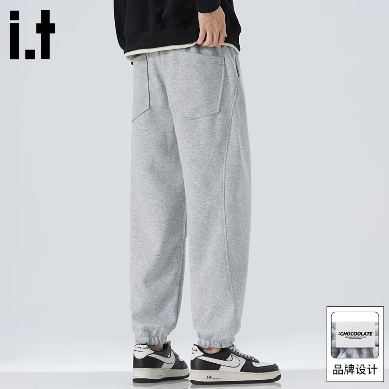 it :CHOCOOLATE潮流宽松休闲卫裤男秋季美式复古百搭垂感直筒长裤