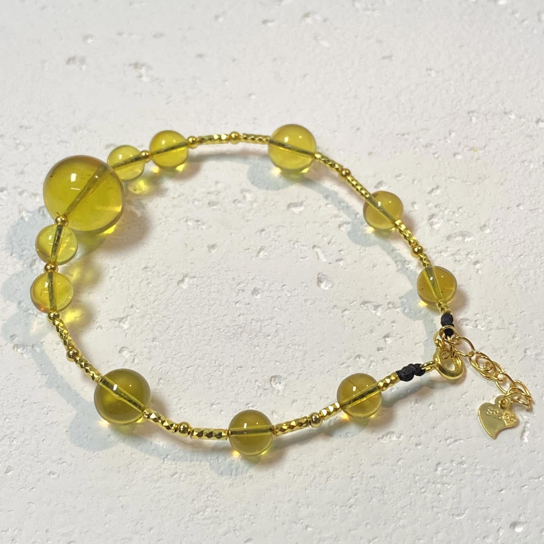 【亿轩珠宝】ZX149706墨西哥蓝珀满天星大小珠单圈手链5-12mm+