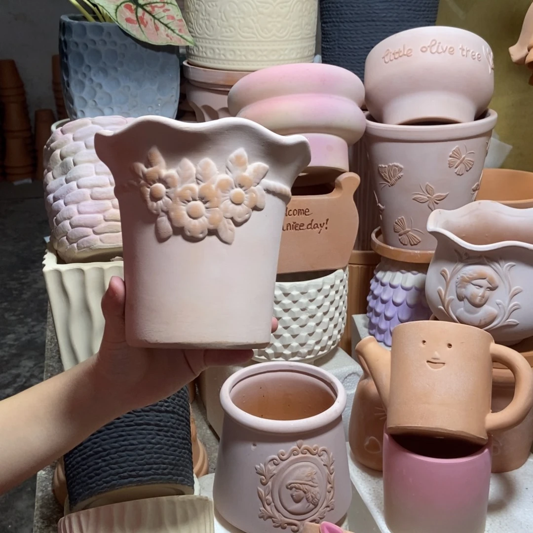 15×15雾化花边花束 粗陶1个